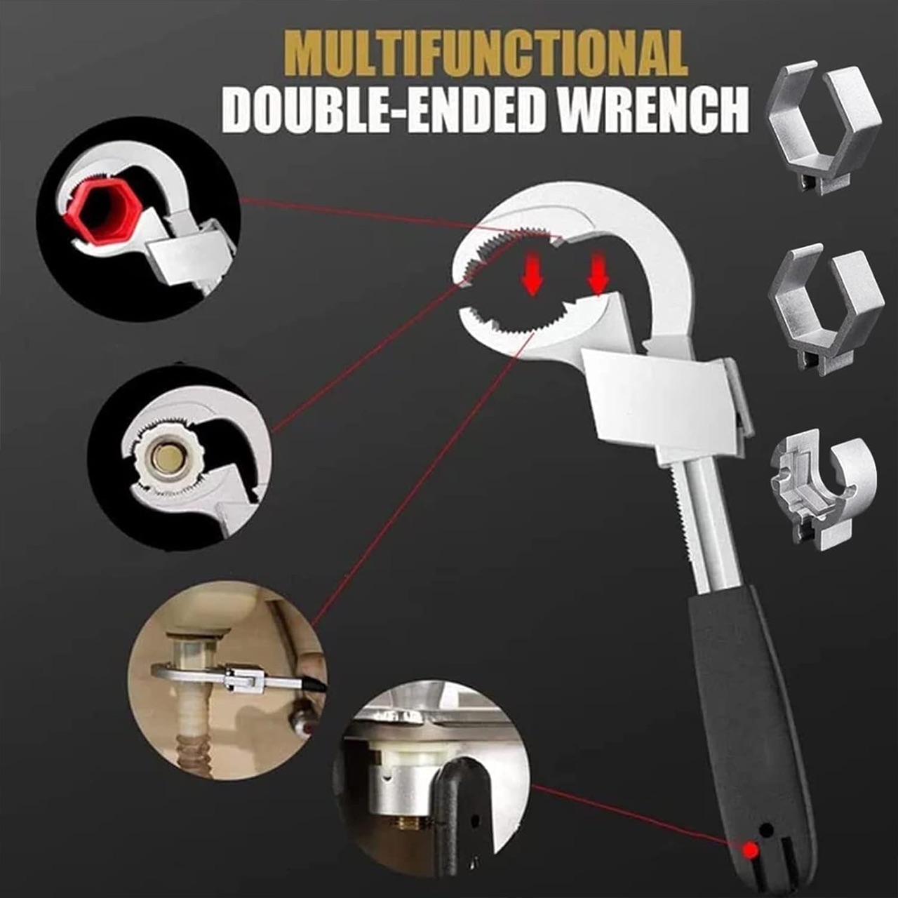 UniWrench, универсален двустранен регулируем ключ - Image 3