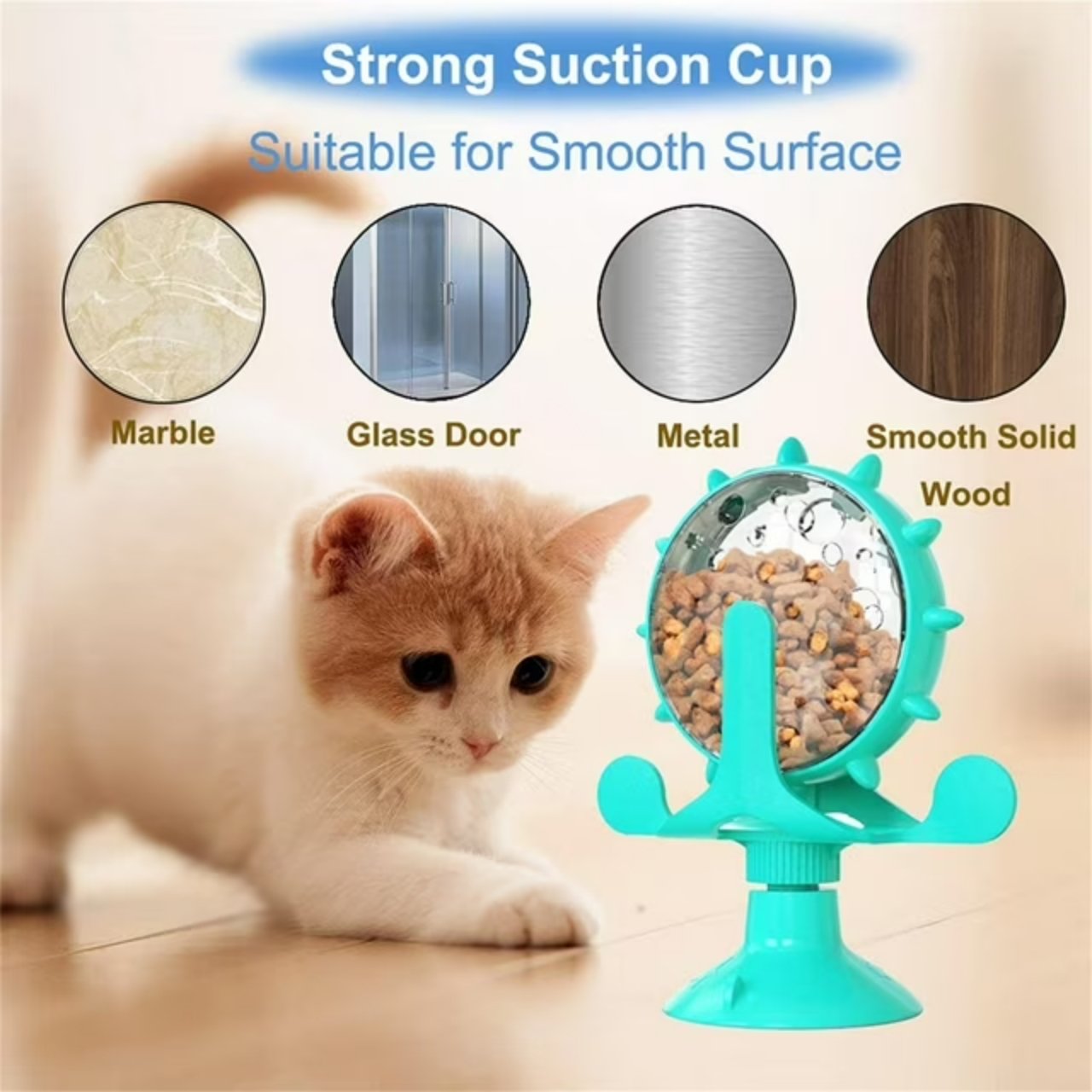 WheelToy, интерактивна въртяща се играчка за храна за котки и кучета - Image 6