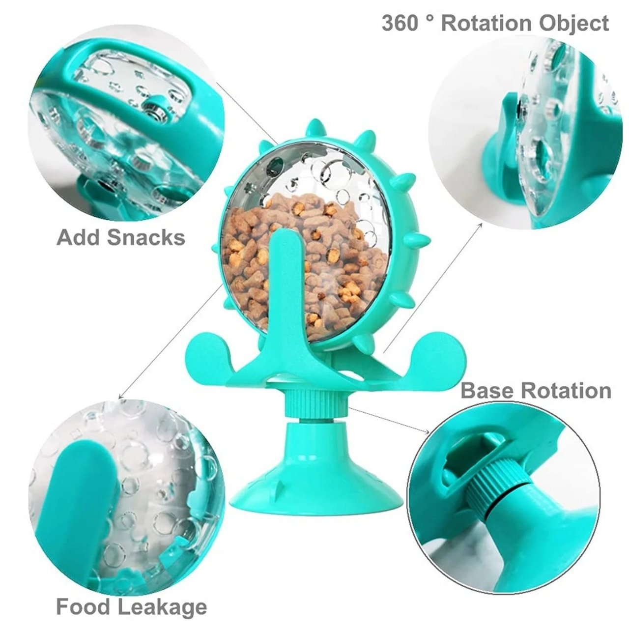 WheelToy, интерактивна въртяща се играчка за храна за котки и кучета - Image 7