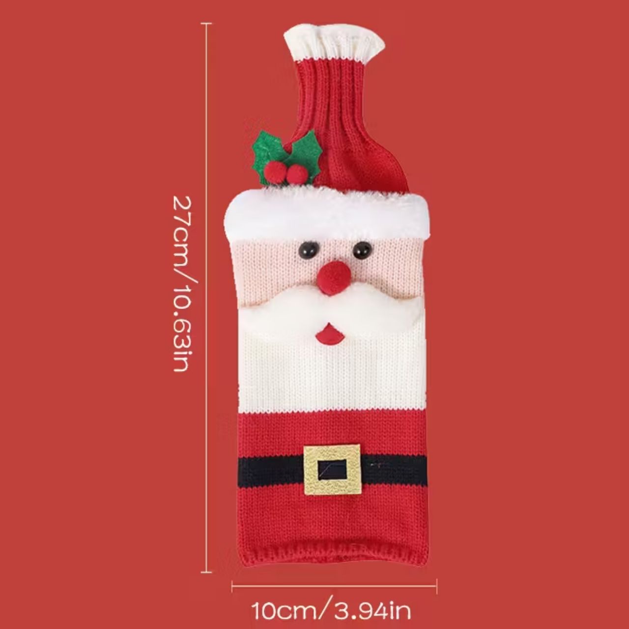 WineSanta, ръкав за бутилка Дядо Коледа - Image 1