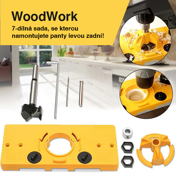 WoodWork, 7-частен комплект инструменти за монтаж на панти (35 мм) - Image 9