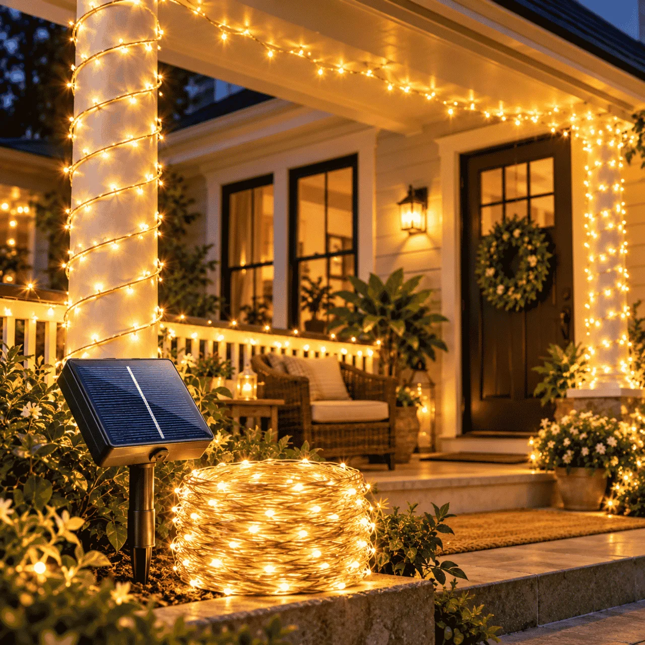 Соларни LED лампички на гирлянд (12 м), YardLights - Image 3
